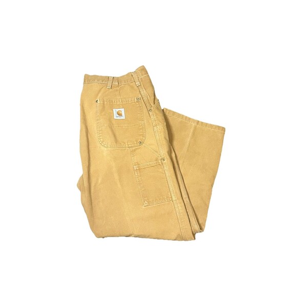 Vintage‎ Carhartt Double Knee Carpenter Pants Size 37x27 Duck Canvas Relaxed Fit - Picture 1 of 7